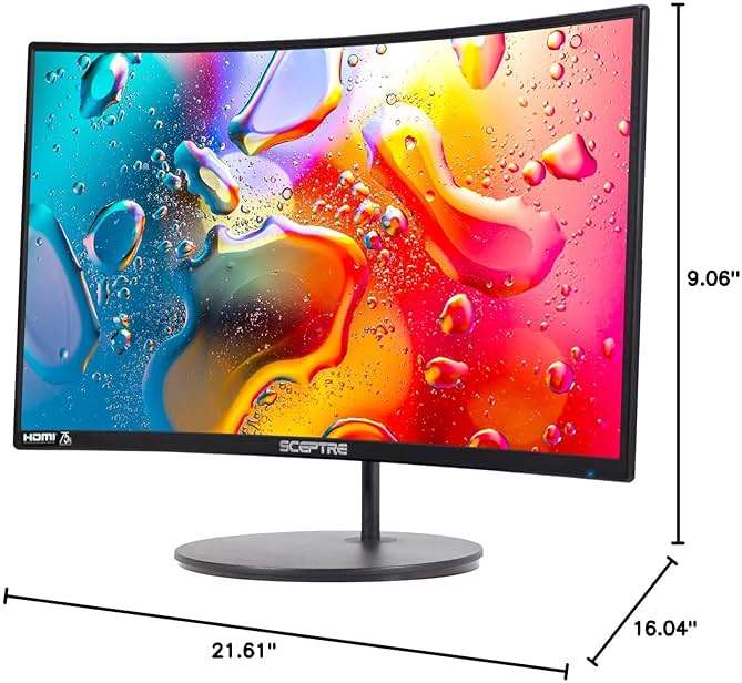 Sceptre Curved 24-inch Gaming Monitor 1080p R1500 98% sRGB HDMI x2 VGA Build-in Speakers, VESA Wall Mount Machine Black (C248W-1920RN Series) - Image 10