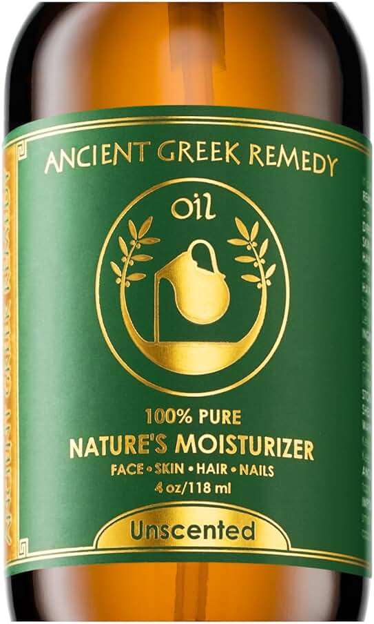 Ancient Greek Remedy Face Oil for Dry Skin - Organic Unscented Anti-Aging Serum - Jojoba, Rosehip, Almond, Olive, Vitamin E - Facial Gua Sha oil - Natural Body Moisturizer for Women & Men 4 oz - Image 1
