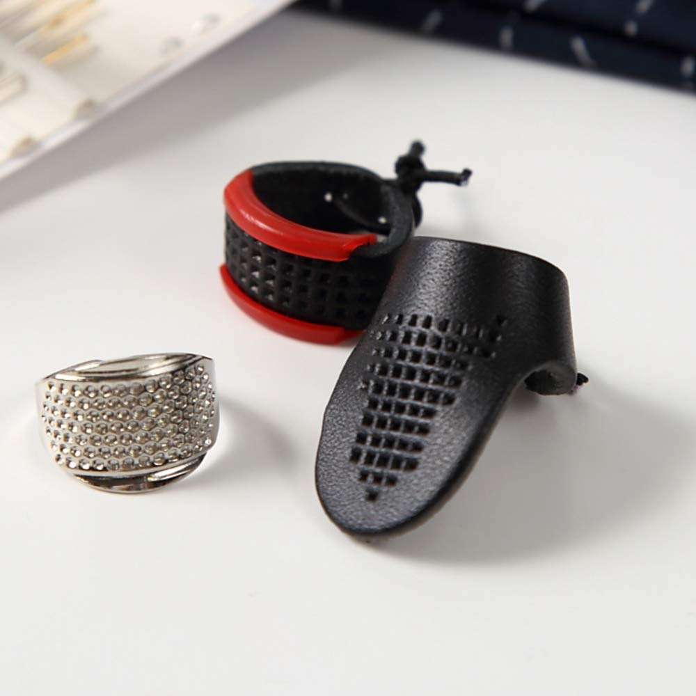 Sashiko kit, Yokota Sashiko Thread, Needles and Template Yume Fukin with Original English Manual, Thimble Sewing Set, Fabric, Japanese Textile (White Thread / Navy Dishcloth) - Image 6