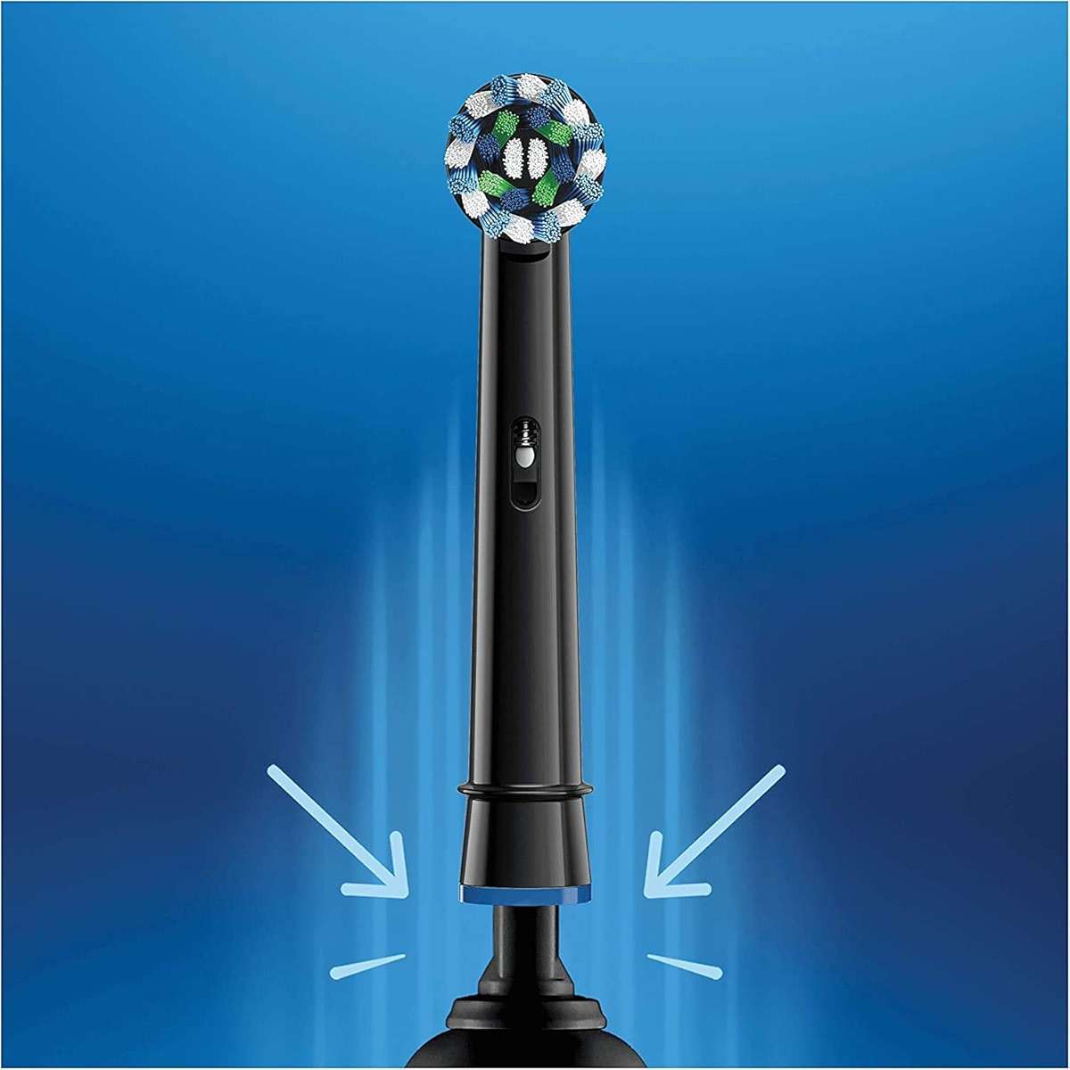 Oral-B Genuine CrossAction Replacement Black Toothbrush Heads, Refills for Electric Toothbrush, Angled Bristles for up to 100 Percent More Plaque Removal, Pack of 4 - Image 5