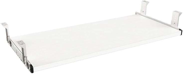 FRMSAET Furniture Accessories Office Product Suits Hardware 20/24/30 inches Keyboard Drawer Tray Wood Holder Under Desk Adjustable Height Platform. (30 inches, White) - Image 1