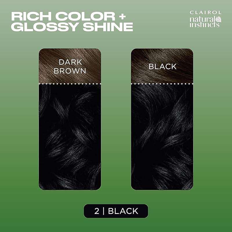Clairol Natural Instincts Demi-Permanent Hair Dye, 2 Black | Ammonia‑Free, Vegan Hair Color with Coconut Oil & Aloe Vera | Pack of 3 - Image 5