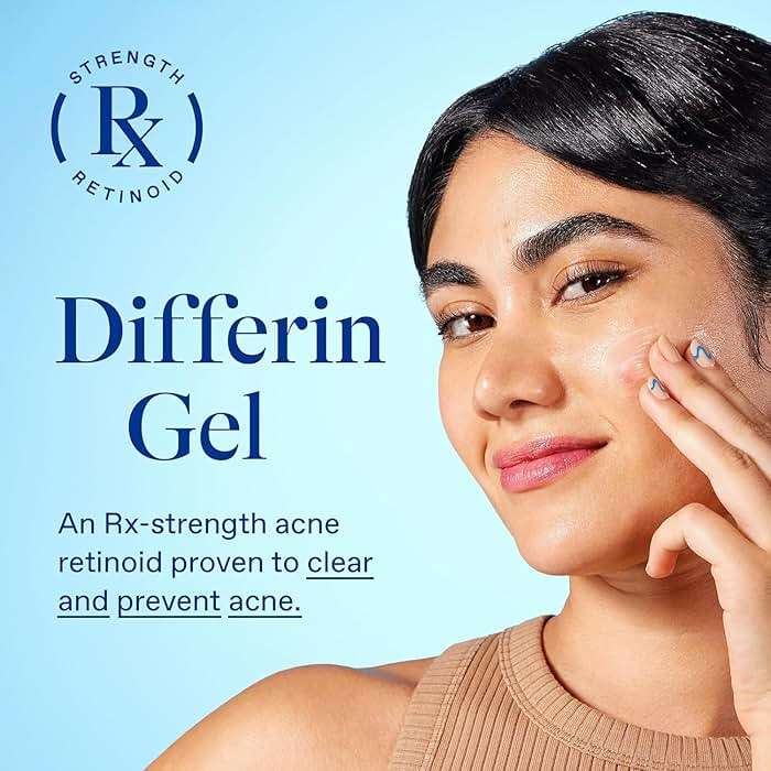 Differin Acne Treatment Gel, 30 Day Supply, Retinoid Treatment for Face with 0.1% Adapalene, Gentle Skin Care for Acne Prone Sensitive Skin, 15g Tube (Packaging May Vary) - Image 4