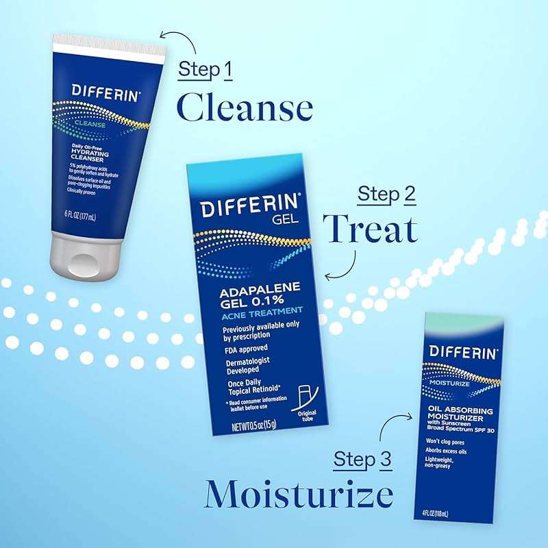 Differin Acne Treatment Gel, 30 Day Supply, Retinoid Treatment for Face with 0.1% Adapalene, Gentle Skin Care for Acne Prone Sensitive Skin, 15g Tube (Packaging May Vary) - Image 8