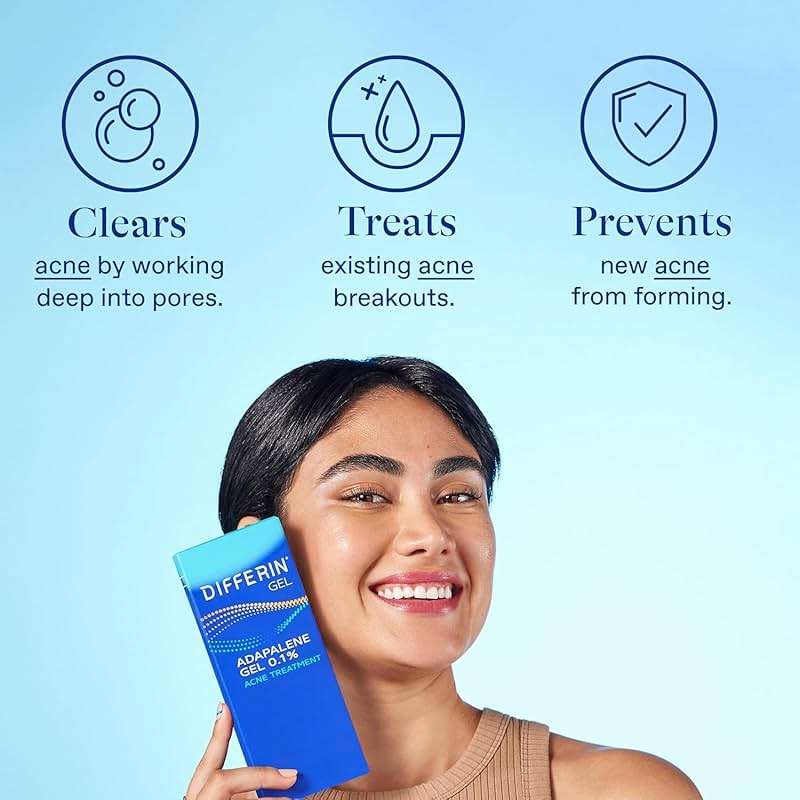 Differin Acne Treatment Gel, 30 Day Supply, Retinoid Treatment for Face with 0.1% Adapalene, Gentle Skin Care for Acne Prone Sensitive Skin, 15g Tube (Packaging May Vary) - Image 10