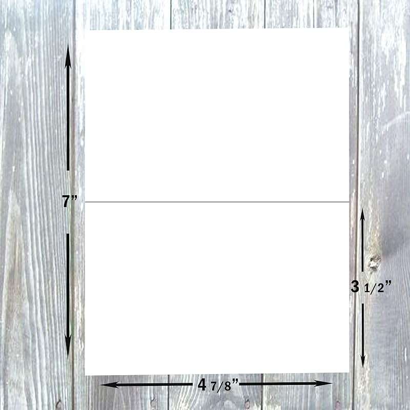 Hamilco White Cardstock Paper for A1 Folded Cards – 3.5" x 4.875", 80 lb Cover, Blank Small Greeting, RSVP & Invitation Cards, 100 Pack - Image 3