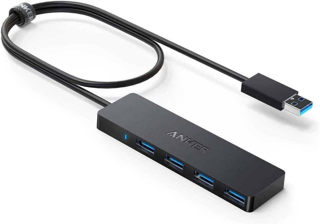 Anker USB Hub 4 Ports, Multiple USB 3.0 Hub, USB Splitter for Laptop, Extender for A Port Laptop, PC, Desktop and More [Charging Not Supported](2ft USB-A) - Image 1