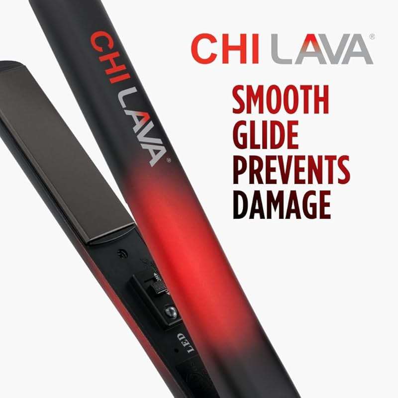 CHI Lava Ceramic 1″ Flat Iron Hair Straightener, Volcanic Lava Ceramic Plates for Smooth, Even Styling, 11 ft Swivel Cord, Heat-Stable Hair Flat Iron for All Types - Image 6