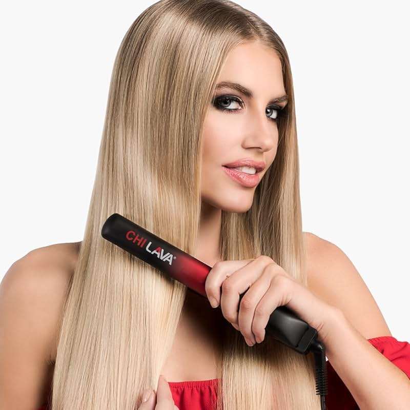 CHI Lava Ceramic 1″ Flat Iron Hair Straightener, Volcanic Lava Ceramic Plates for Smooth, Even Styling, 11 ft Swivel Cord, Heat-Stable Hair Flat Iron for All Types - Image 8