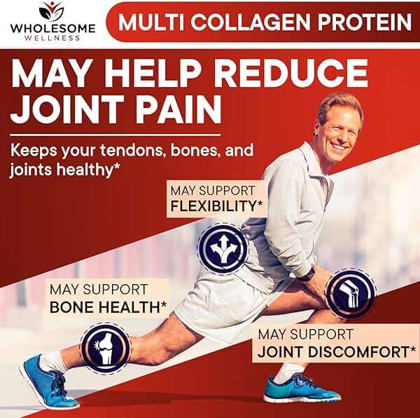 Wholesome Wellness Premium Multi Collagen Peptides Powder for Women and Men | 5 Types of Hydrolyzed Collagen | Grass-Fed, Non-GMO & Unflavored | Pure Protein for Youthful Skin & Joint Recovery - Image 8