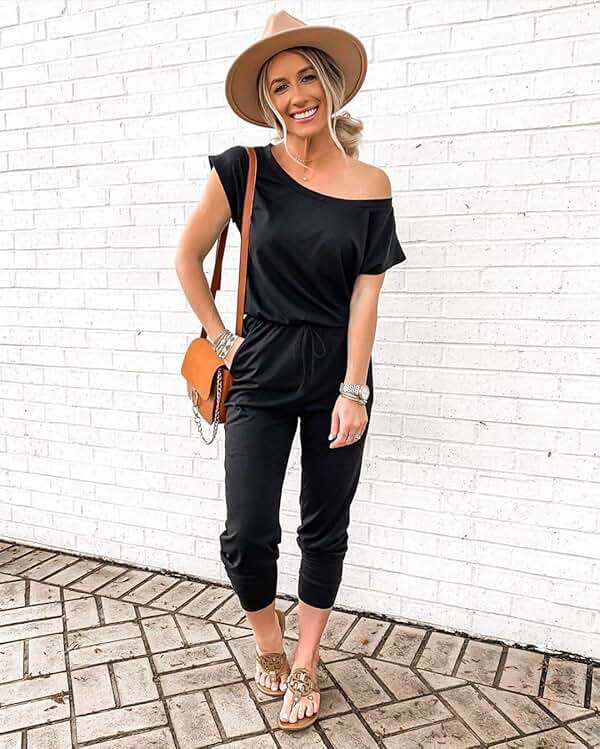 PRETTYGARDEN Jumpsuits for Women 2026 Summer Dressy Off Shoulder Romper Spring Vacation Travel Lounge Outfits Clothes - Image 2