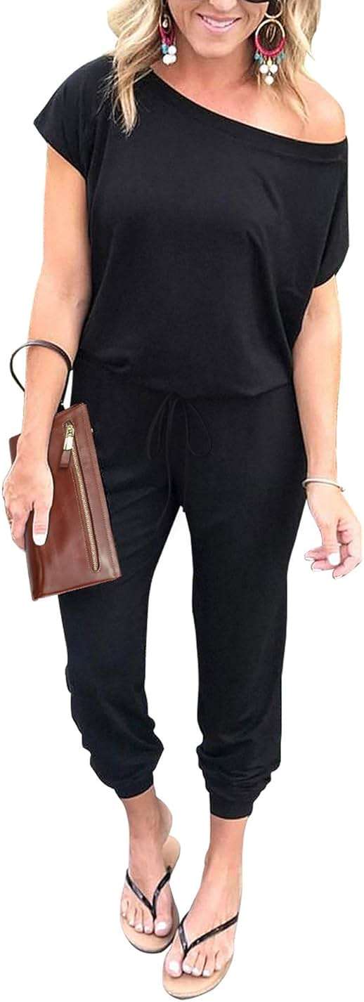 PRETTYGARDEN Jumpsuits for Women 2026 Summer Dressy Off Shoulder Romper Spring Vacation Travel Lounge Outfits Clothes - Image 7