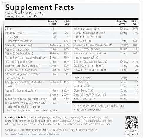 Isotonix® Daily Essentials Multivitamin Powder Packets – 4-in-1 Formula with Multivitamin, Activated B-Complex, Calcium Plus & OPC-3 with Pycnogenol® – Isotonic Delivery – Gluten Free-30 Packets - Image 7