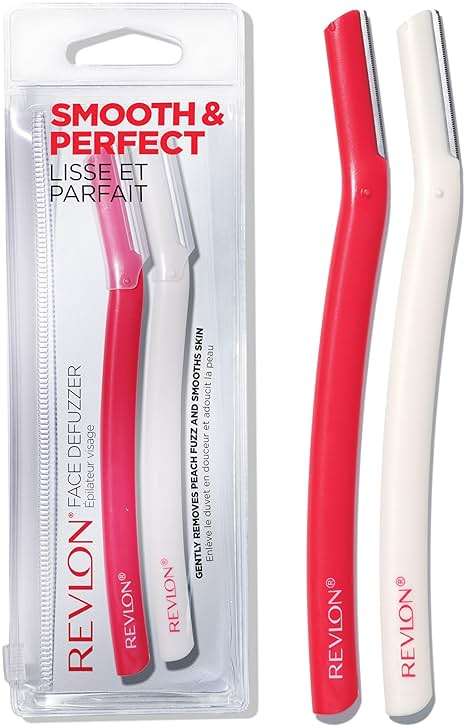 Revlon Face Defuzzers, High Precision Hair Removal and Dermaplaning Blade, Smooth Skin, Made with Stainless Steel, 2 Count - Image 1