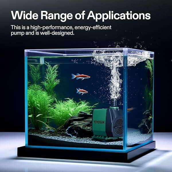 VIVOSUN 800GPH Submersible Pump(3000L/H, 24W), Ultra Quiet Water Fountain Pump with 10ft. High Lift with 6.5ft. Power Cord, 3 Nozzles for Fish Tank, Pond, Aquarium, Statuary, Hydroponics Green - Image 7