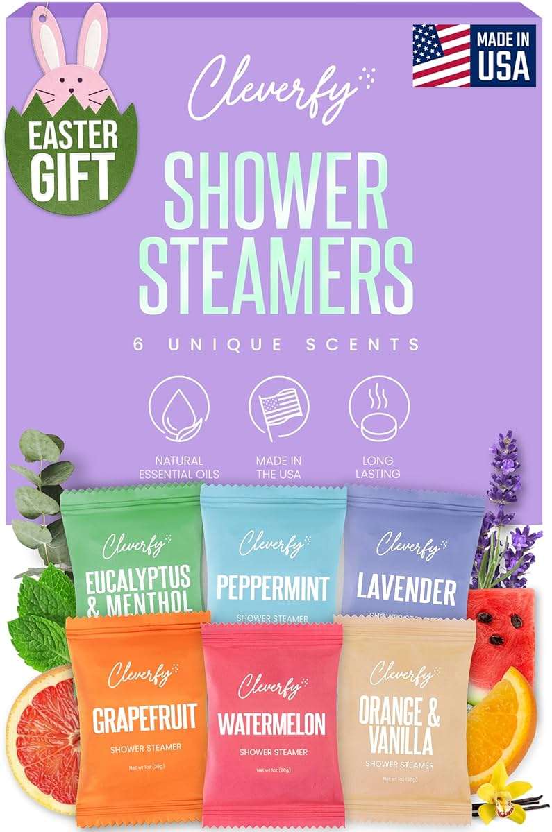 Cleverfy Shower Steamers Aromatherapy - Birthday Gifts for Women, Mom, Wife, Grandma, Her, Best Friend, Daughter, Sister, Teens & Girlfriend - 6 Tablets - Image 1