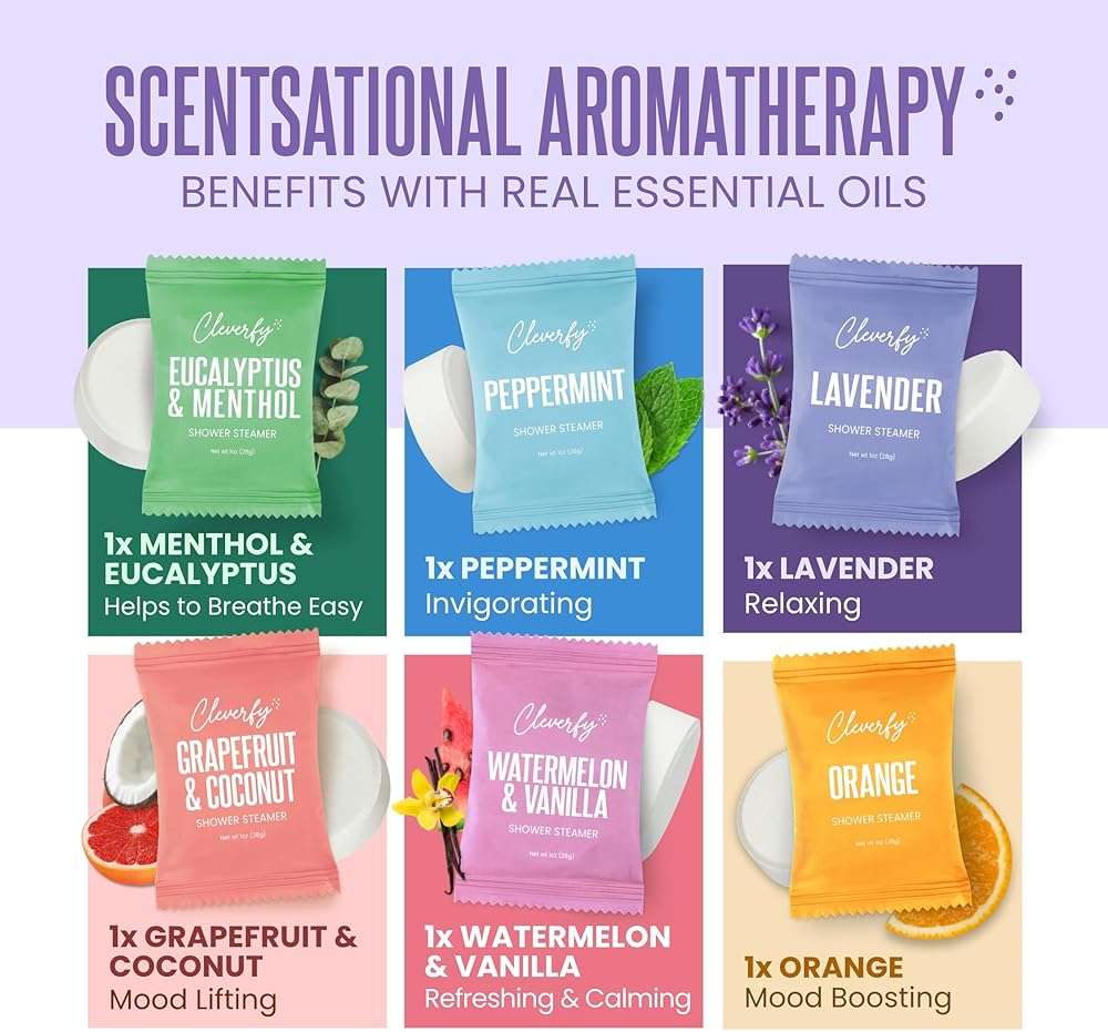 Cleverfy Shower Steamers Aromatherapy - Birthday Gifts for Women, Mom, Wife, Grandma, Her, Best Friend, Daughter, Sister, Teens & Girlfriend - 6 Tablets - Image 5