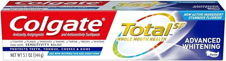 Colgate Total Whitening Toothpaste, Advanced Whitening, 5.1 Ounce - Image 1