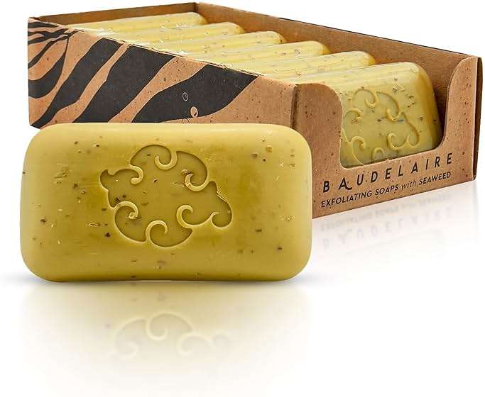 Baudelaire Exfoliating Sea Loofa Soap - Natural Fragrance - Hydrating & Moisturizing Triple-Milled Luxury, 5 oz (Pack of 6) - Image 1