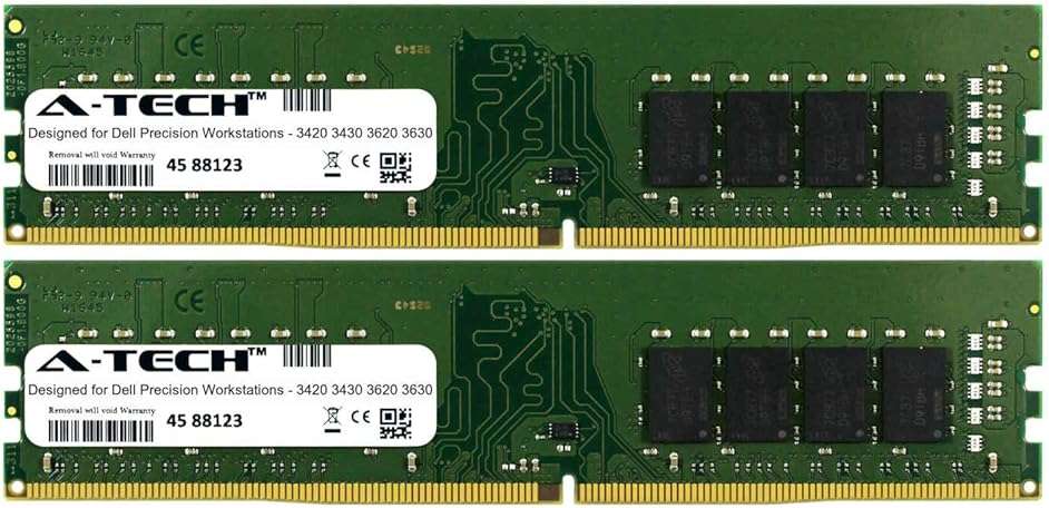 A-Tech 32GB Kit (2 x 16GB) for Dell Precision Workstation 3420 T3420 3430 T3430 3620 T3620 3630 T3630 Tower Desktop Computer Memory Ram Modules - Image 1