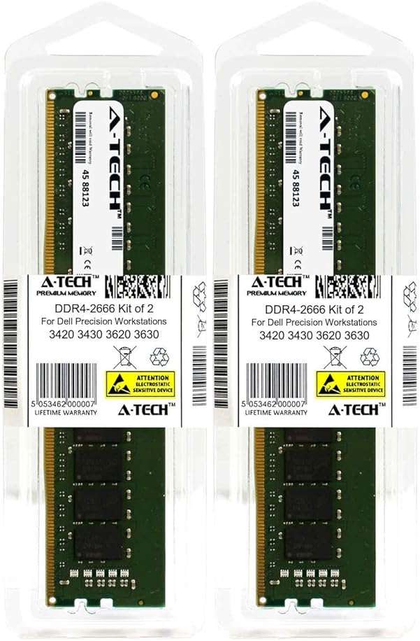 A-Tech 32GB Kit (2 x 16GB) for Dell Precision Workstation 3420 T3420 3430 T3430 3620 T3620 3630 T3630 Tower Desktop Computer Memory Ram Modules - Image 2