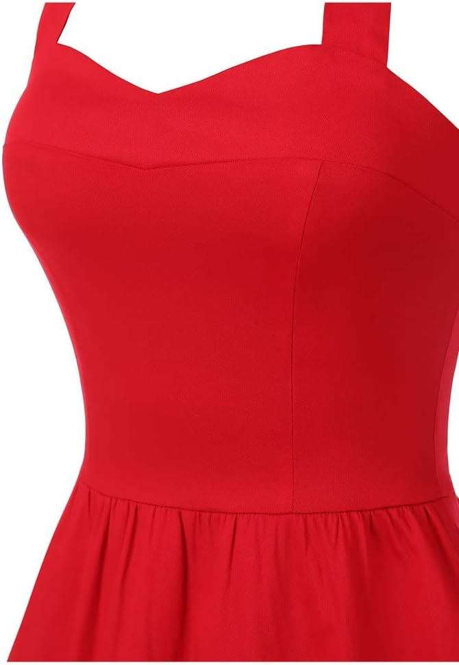Topdress Women'sVintage Polka Audrey Dress 1950s Halter Retro Cocktail Dress - Image 6