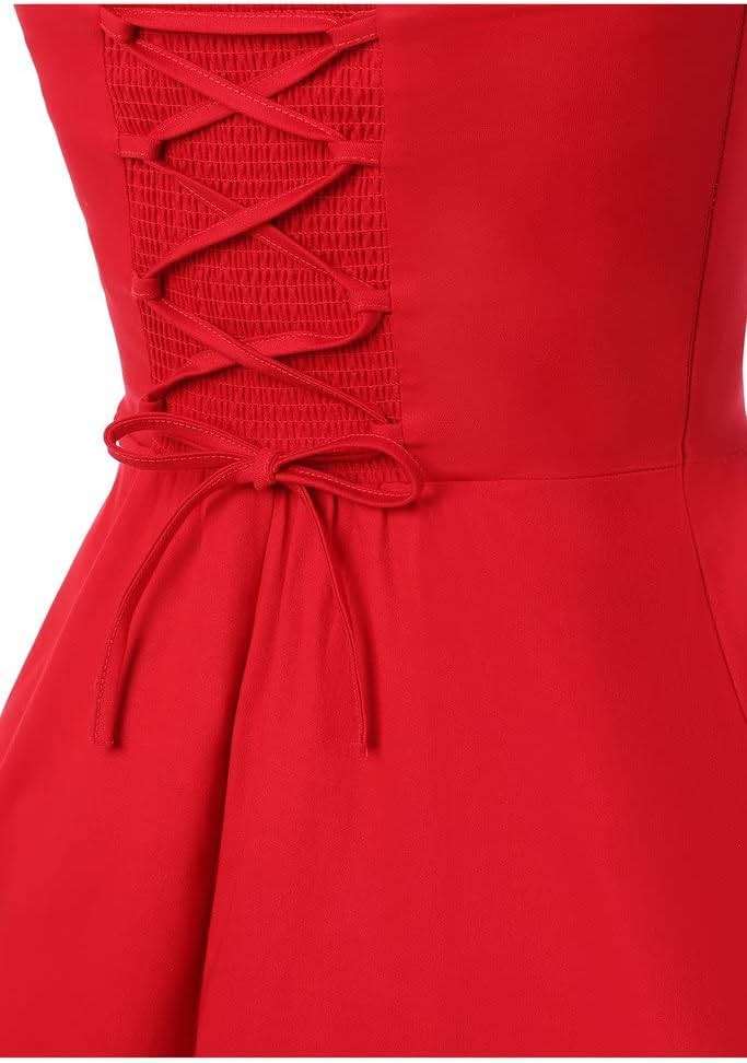 Topdress Women'sVintage Polka Audrey Dress 1950s Halter Retro Cocktail Dress - Image 7