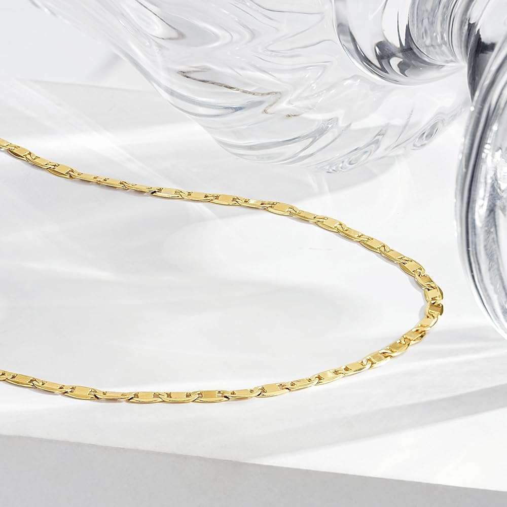 MEVECCO Dainty Gold Chain Choker Necklace 14K Gold Plated Handmade Boho Cute Tiny Beaded Link Choker Necklace Delicate Simple Minimalist Choker Necklace for Women - Image 8