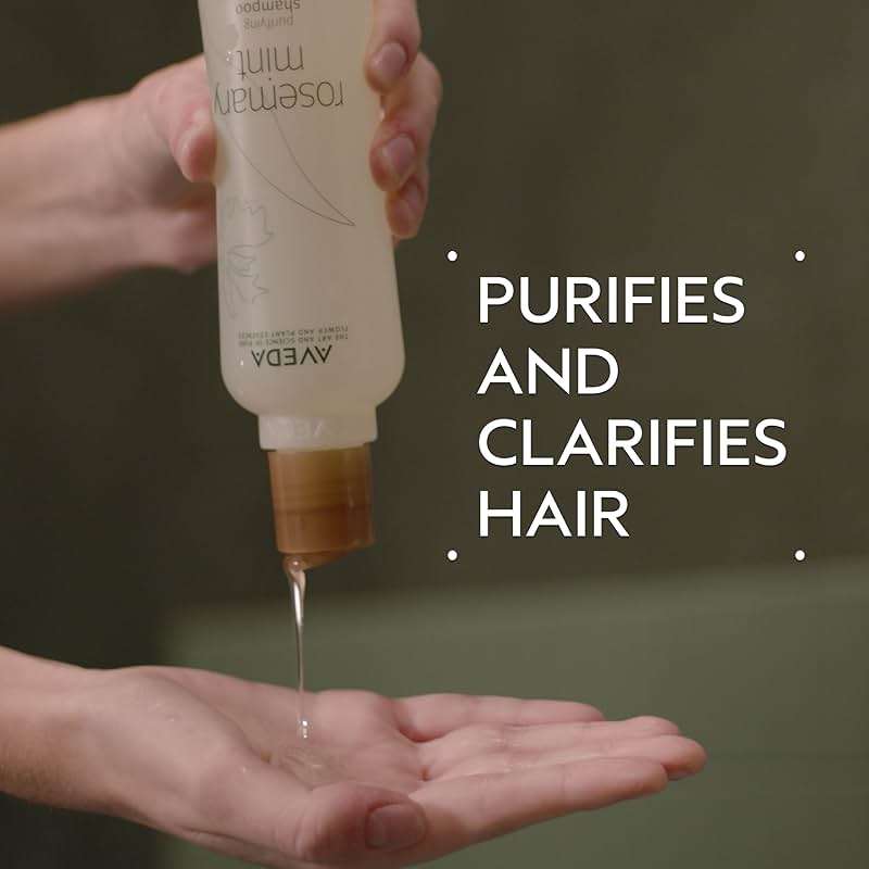 Aveda Rosemary Mint Purifying Shampoo | Clarifying Shampoo | Gently Removes Buildup, Adds Shine | For Normal to Oily Hair, Fine to Medium Hair Types | Invigorating Aroma| 97% Naturally Derived* - Image 2