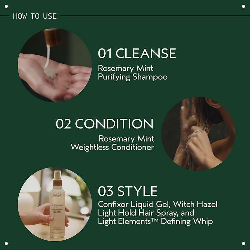 Aveda Rosemary Mint Purifying Shampoo | Clarifying Shampoo | Gently Removes Buildup, Adds Shine | For Normal to Oily Hair, Fine to Medium Hair Types | Invigorating Aroma| 97% Naturally Derived* - Image 5