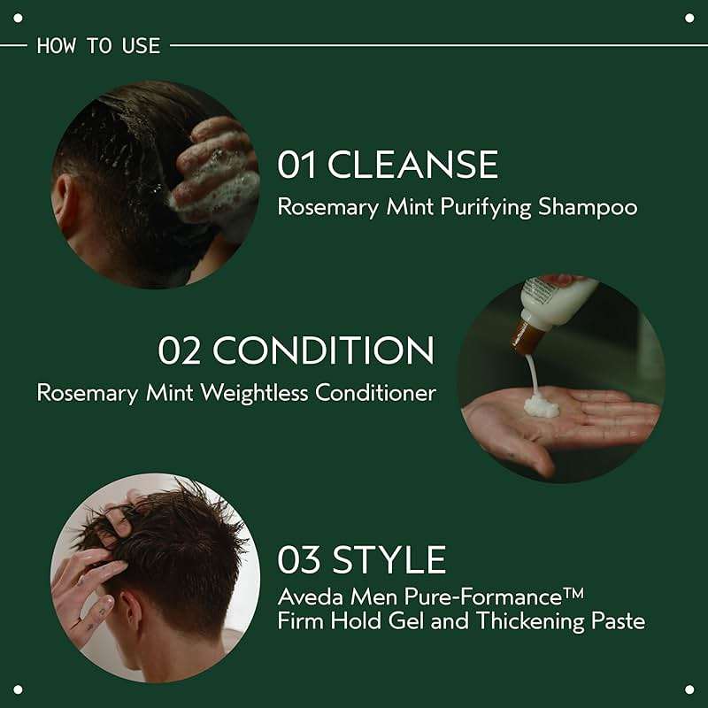 Aveda Rosemary Mint Purifying Shampoo | Clarifying Shampoo | Gently Removes Buildup, Adds Shine | For Normal to Oily Hair, Fine to Medium Hair Types | Invigorating Aroma| 97% Naturally Derived* - Image 7