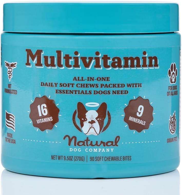 Natural Dog Company 25-in-1 Multivitamin for Dogs – Vet-Formulated Soft Chews for Puppies, Adults & Seniors, Supports Joints, Skin, Coat, Immune & Heart Health, NASC Certified, 90 Count - Image 4