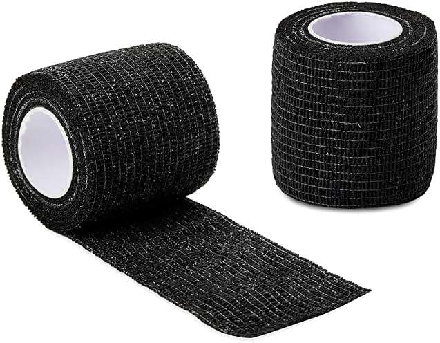 BISIBITA2 Sensi Wrap Grip Cover Sports Self Bandage Rolls 2-inch x 5-Yards 24pcs (Black) - Image 6
