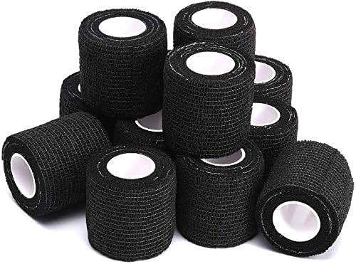BISIBITA2 Sensi Wrap Grip Cover Sports Self Bandage Rolls 2-inch x 5-Yards 24pcs (Black) - Image 8