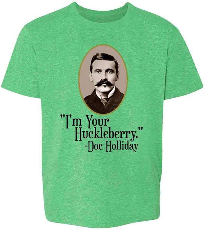 Pop Threads Im Your Huckleberry Doc Holliday Western Quote Youth Kids Girl Boy T-Shirt - Image 1