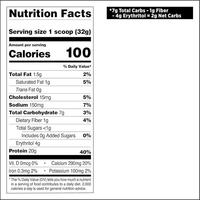 Quest Nutrition Cookies & Cream Protein Powder, 20g Protein, 1g Sugar, Low Carb, Gluten Free, 1.6 Pound, 24 Servings - Image 7