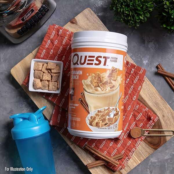 Quest Nutrition Cinnamon Crunch Protein Powder, 20g Protein, 2g Net Carb, 1g Sugar, Low Carb, Gluten Free, 1.6 Pound, 24 Servings - Image 5