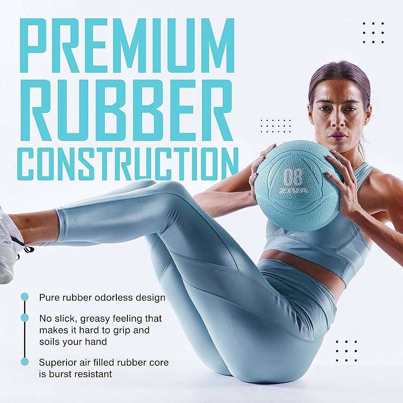 ZIVA Premium Functional Training Kit – 6 lb Medicine Ball, 15 lb Kettlebell & Speed Jump Rope for Strength, Core, Agility & Cardio – Full Home Workout Set in Turquoise - Image 5