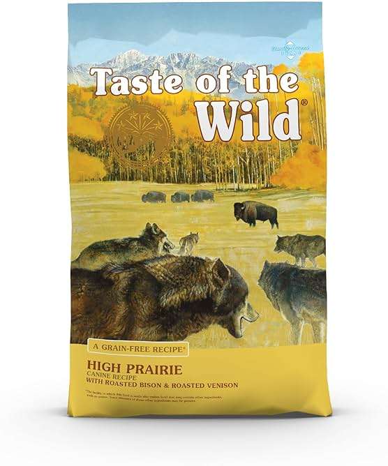 Taste of the Wild High Prairie Canine Grain-Free Recipe with Roasted Bison and Venison Adult Dry Dog Food, Made with High Protein from Real Meat and Guaranteed Nutrients and Probiotics 28lb - Image 1