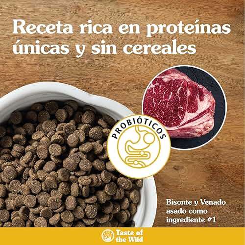 Taste of the Wild High Prairie Canine Grain-Free Recipe with Roasted Bison and Venison Adult Dry Dog Food, Made with High Protein from Real Meat and Guaranteed Nutrients and Probiotics 28lb - Image 5
