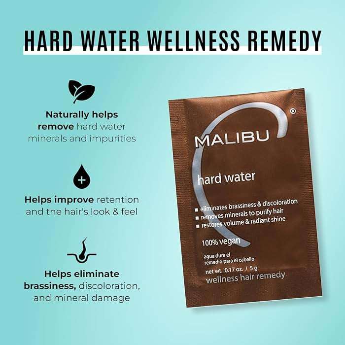Malibu C Hard Water Hair Remedy - Chelating Treatment Packets for Mineral Buildup & Scalp Detox - Removes Deposits, Prevents Discoloration, Restores Shine - Vegan Hair Care Products, 3 Packets - Image 2