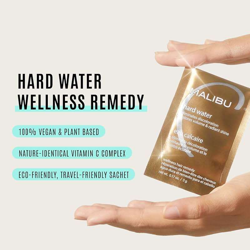 Malibu C Hard Water Hair Remedy - Chelating Treatment Packets for Mineral Buildup & Scalp Detox - Removes Deposits, Prevents Discoloration, Restores Shine - Vegan Hair Care Products, 3 Packets - Image 3