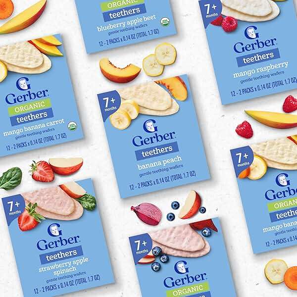 Gerber Teethers, Strawberry Apple Spinach Gentle Teething Wafers, Baby Teething Snacks, 6PK - Image 10