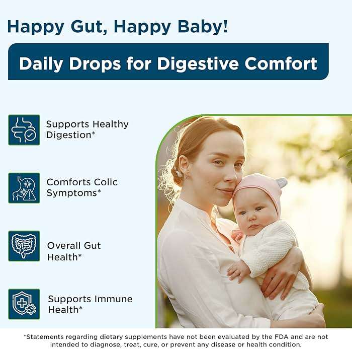 Wellements Organic Baby Probiotic Drops (0.25 Fl Oz) - Digestive & Immune Support for Infants - Toddler Probiotic Helps with Newborn+ Gut Health, Gas, Constipation & Colic Support - Preservative Free - Image 2