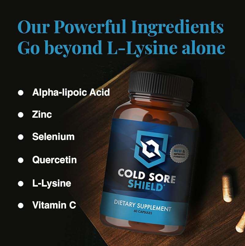 Cold Sore Shield | Daily Cold Sore Supplement Including L-Lysine & Natural Defense Ingredients | Around The Clock Support | 60 Count | Made in The USA - Image 6