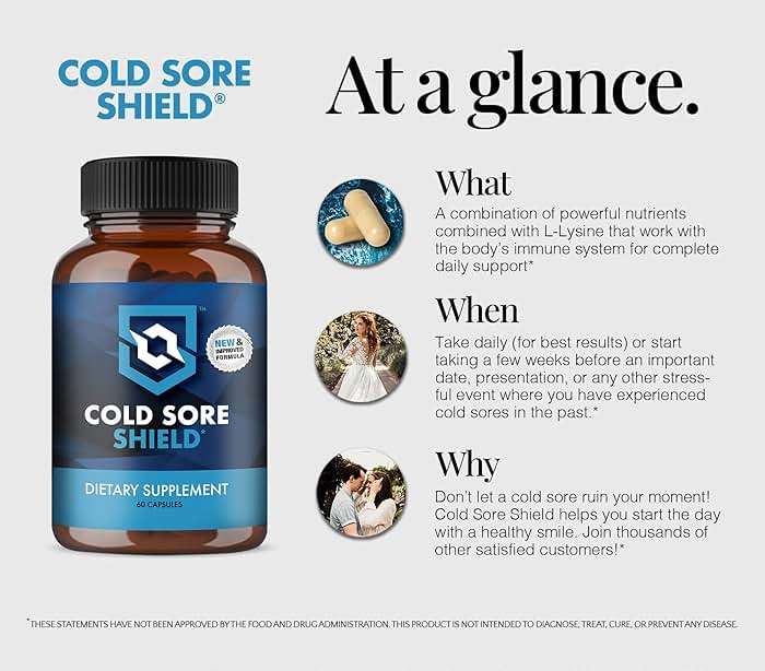 Cold Sore Shield | Daily Cold Sore Supplement Including L-Lysine & Natural Defense Ingredients | Around The Clock Support | 60 Count | Made in The USA - Image 7
