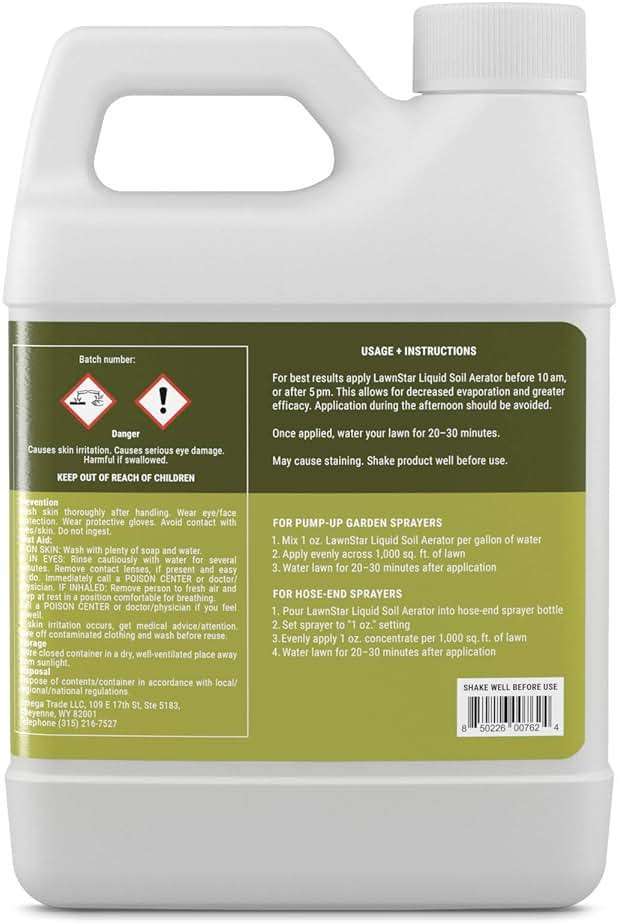 Liquid Lawn Aerator (32 fl oz) - Loosens & Conditions Compacted Soil - Alternative to Core and Mechanical Aeration - Improves Water Penetration & Drainage + Soil Oxygenation - American Made - Image 2