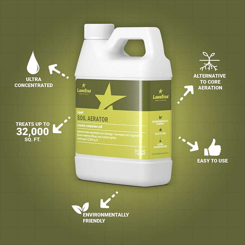 Liquid Lawn Aerator (32 fl oz) - Loosens & Conditions Compacted Soil - Alternative to Core and Mechanical Aeration - Improves Water Penetration & Drainage + Soil Oxygenation - American Made - Image 5