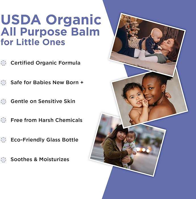 Wellements Organic All Purpose Balm for Babies and Kids (1.8 Fl Oz) | Gentle and Soothing All Over Baby Ointment* for Dry, Chafed and Sensitive Skin | Free from Petroleum, Parabens and Fragrances - Image 4