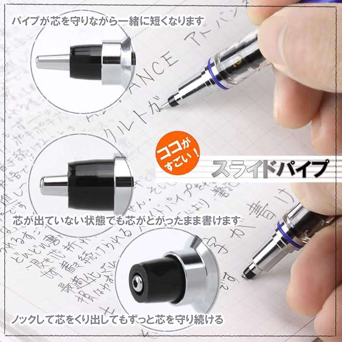 Uni Mechanical Pencil, Kuru Toga Advance, 0.7mm, Navy (M75591P.9) - Image 5